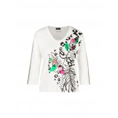 Marccain Sports - WS 4818 J54 - Kimono T-shirt met motief print 